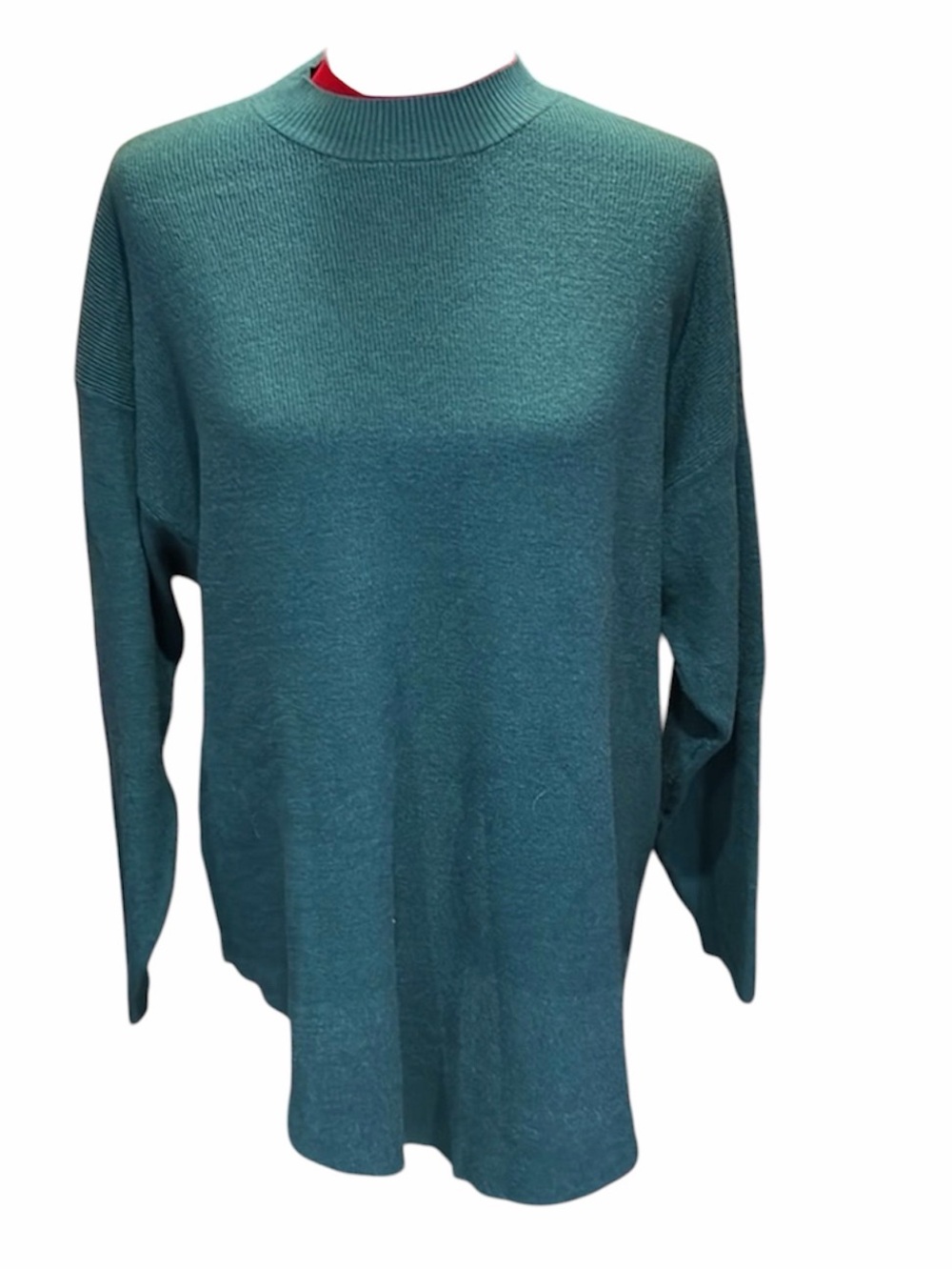 #172. 4/$32-Asymmetrical sweater.  XS RUNS BIG listing as xl